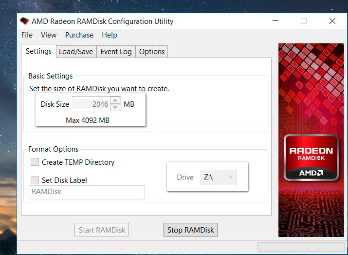 Radeon™ RAMDisk